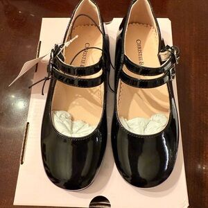 Christie & Jill Shiny Black Kids Dress Shoes